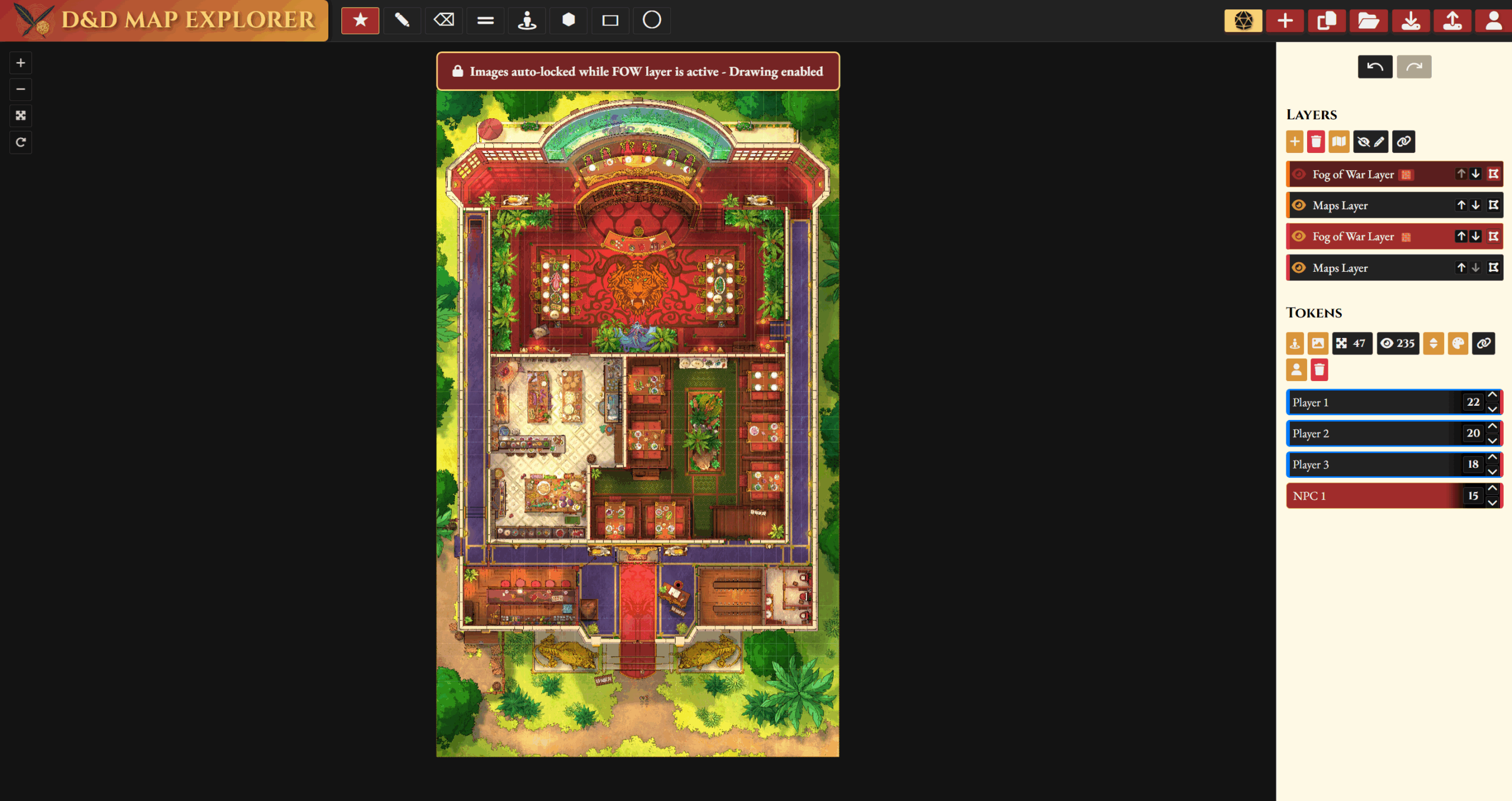 D&D Map Explorer Edit Mode